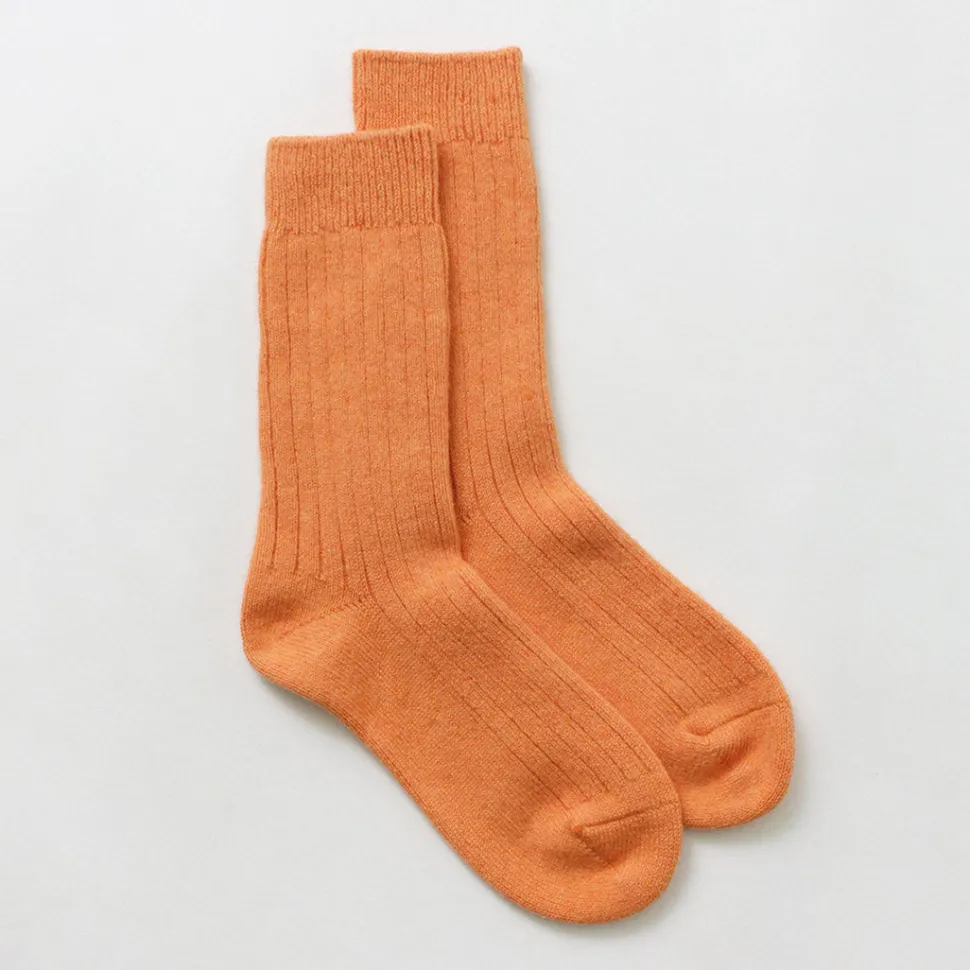 ROTOTO / R1327 Cotton wool ribbed crew socks