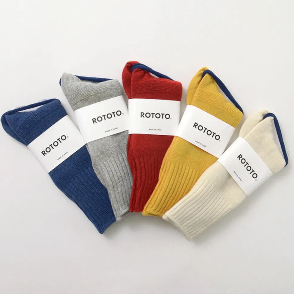 ROTOTO / R1378 Gandy pattern crew socks