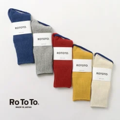 ROTOTO / R1378 Gandy pattern crew socks