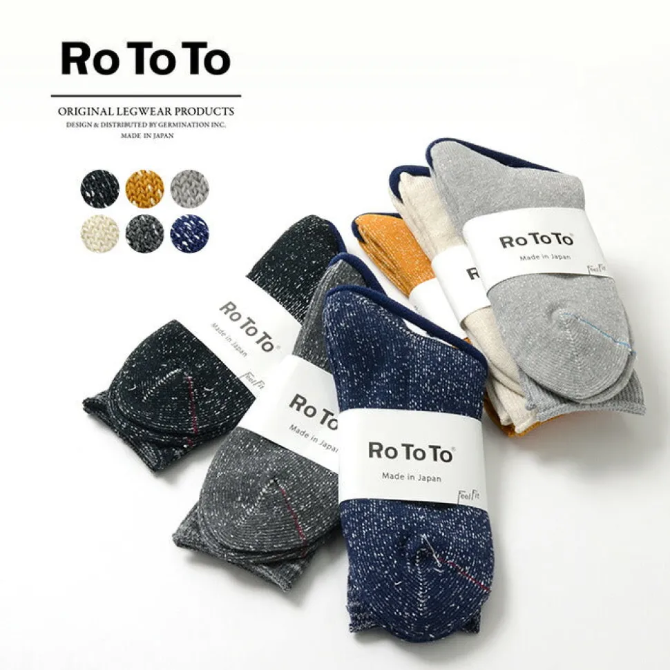 ROTOTO / R1066 Japanese Paper Pile Socks