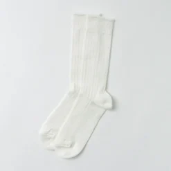 ROTOTO / R1461 linen cotton ribbed socks