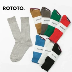 ROTOTO / R1461 linen cotton ribbed socks