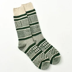 ROTOTO / R1337 Multi jacquard crew socks