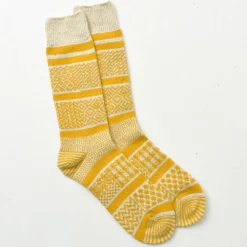 ROTOTO / R1337 Multi jacquard crew socks