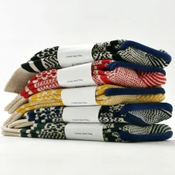 ROTOTO / R1337 Multi jacquard crew socks