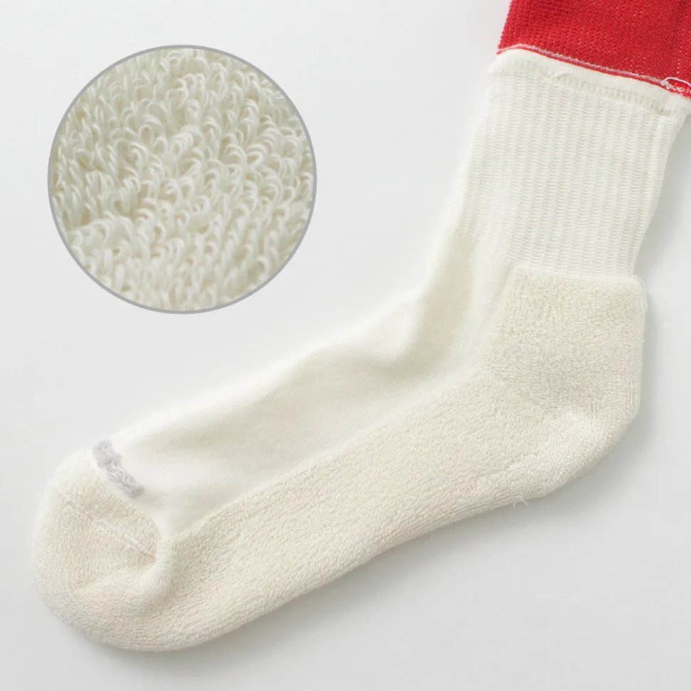 ROTOTO / R1421 Organic cotton double layer crew socks
