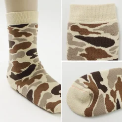 ROTOTO / R1339 Pile camo crew socks