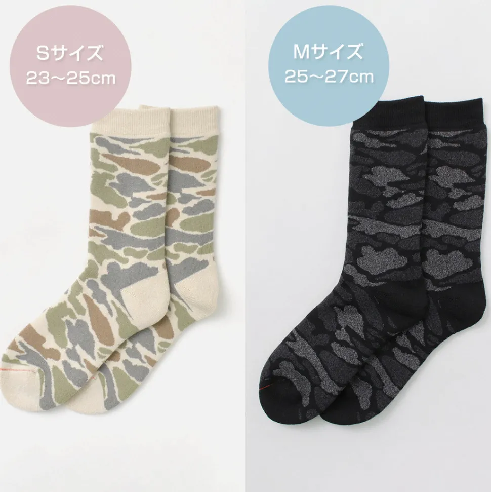 ROTOTO / R1339 Pile camo crew socks