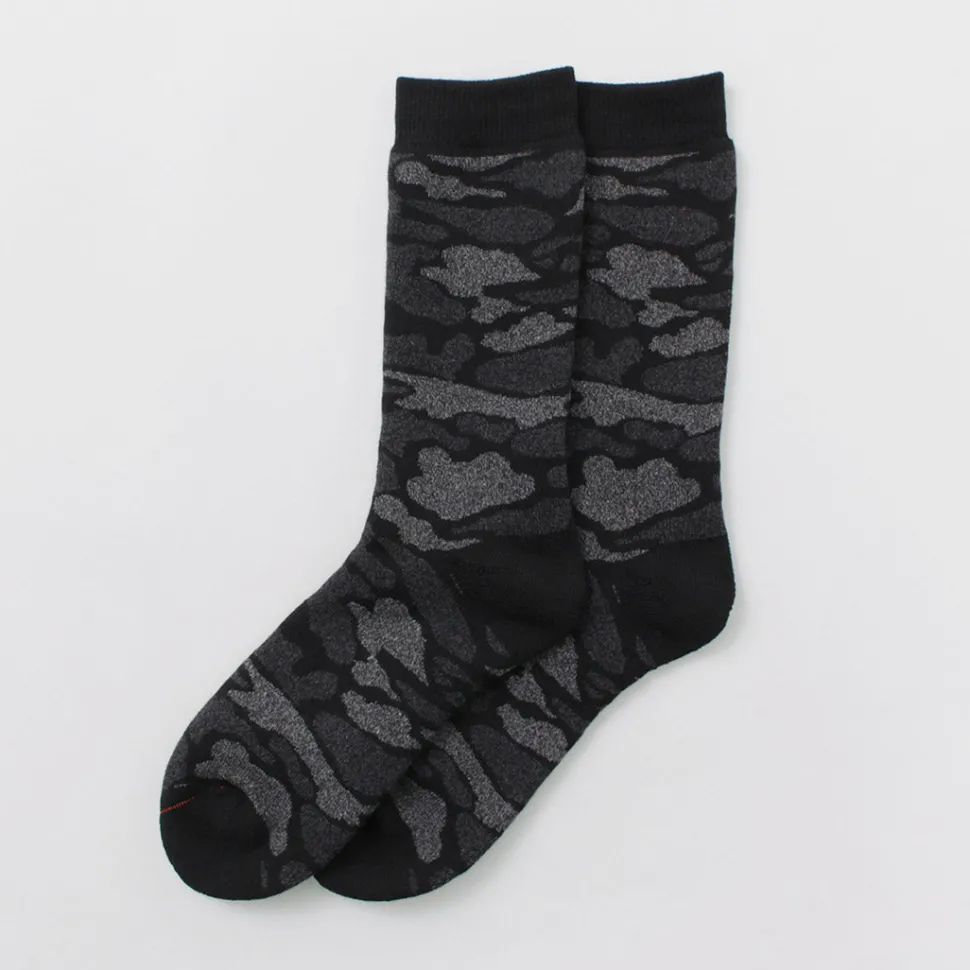 ROTOTO / R1339 Pile camo crew socks