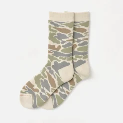 ROTOTO / R1339 Pile camo crew socks
