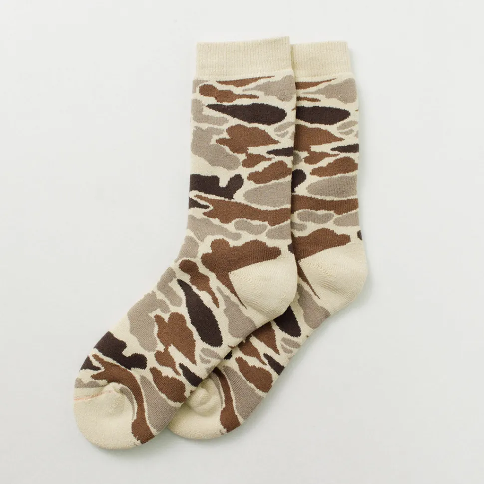 ROTOTO / R1339 Pile camo crew socks