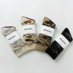 ROTOTO / R1339 Pile camo crew socks