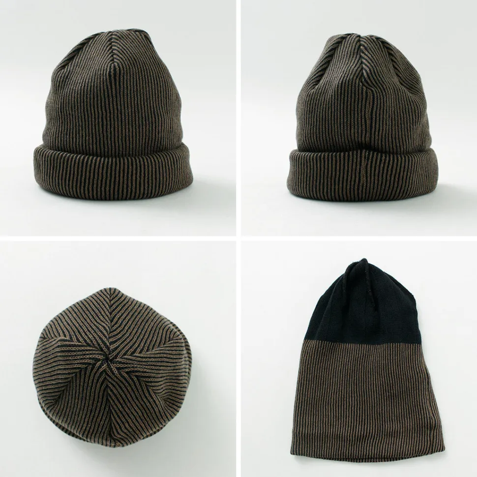 ROTOTO / Super soft 2-way beanie Stripe
