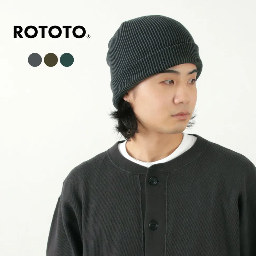 ROTOTO / Super soft 2-way beanie Stripe