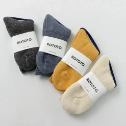 ROTOTO / WASHI pile crew socks