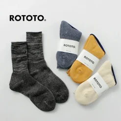 ROTOTO / WASHI pile crew socks