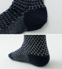 ROTOTO / Woolen Jacquard Crew Socks Popcorn