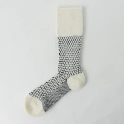 ROTOTO / Woolen Jacquard Crew Socks Popcorn