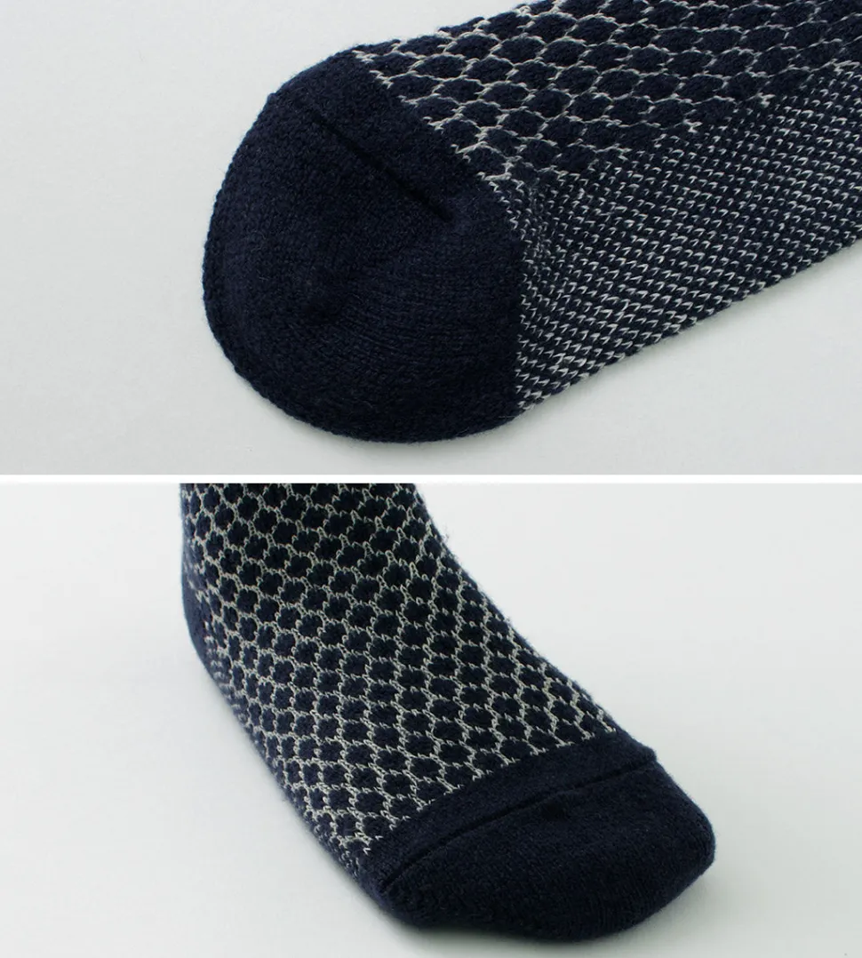 ROTOTO / Woolen Jacquard Crew Socks Popcorn