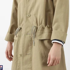ROYAL NAVY / Snow camo collarless overcoat