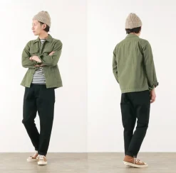 SANCA / Black denim tapered 5P trousers