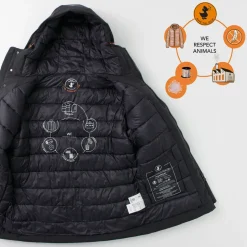 SAVE THE DUCK / Phyllis Synthetic Down Hooded Middle Jacket