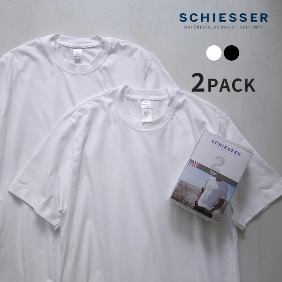 SCHIESSER / American Crew Neck 2 Pack T-Shirt
