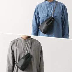 SENTI / Dyneema Leather Drawstring Bag L