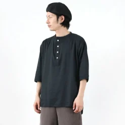 SLOW HANDS / Henry Neck Combi T-Shirt