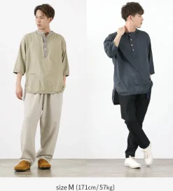 SLOW HANDS / Henry Neck Combi T-Shirt