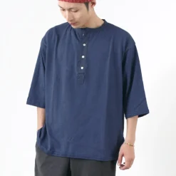 SLOW HANDS / Henry Neck Combi T-Shirt