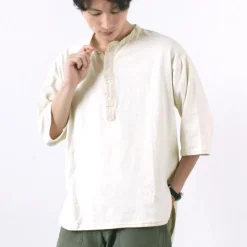 SLOW HANDS / Henry Neck Combi T-Shirt