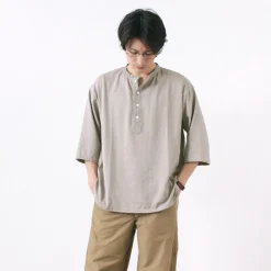 SLOW HANDS / Henry Neck Combi T-Shirt