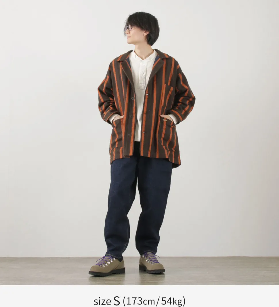 SLOW HANDS / Old School Stripe Loose Fit Coverall Coat