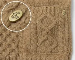 SLOW HANDS / Vegetable Dye Aran Drop Shoulder Knit Vest