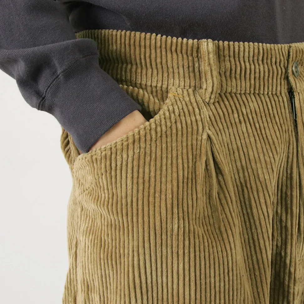 SLOW HANDS / Wide Corduroy Poofy Tuck Pants