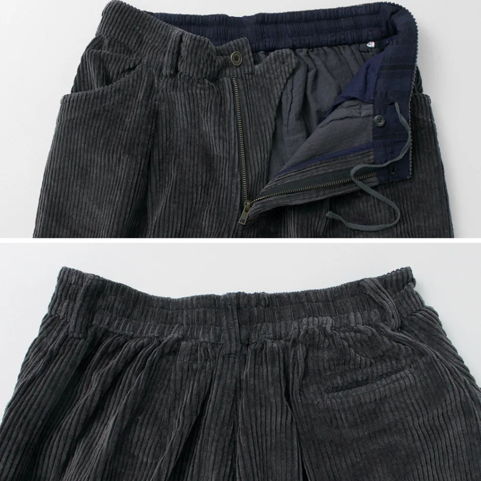 SLOW HANDS / Wide Corduroy Poofy Tuck Pants