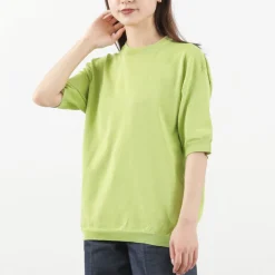 SOGLIA / Cotton Fitted Seamless Knit Tee