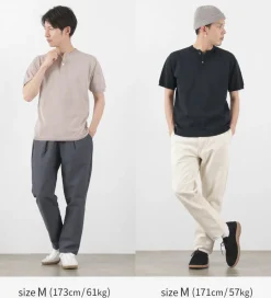 SOGLIA / Cotton Fitted Seamless Henry Neck Knit Tee