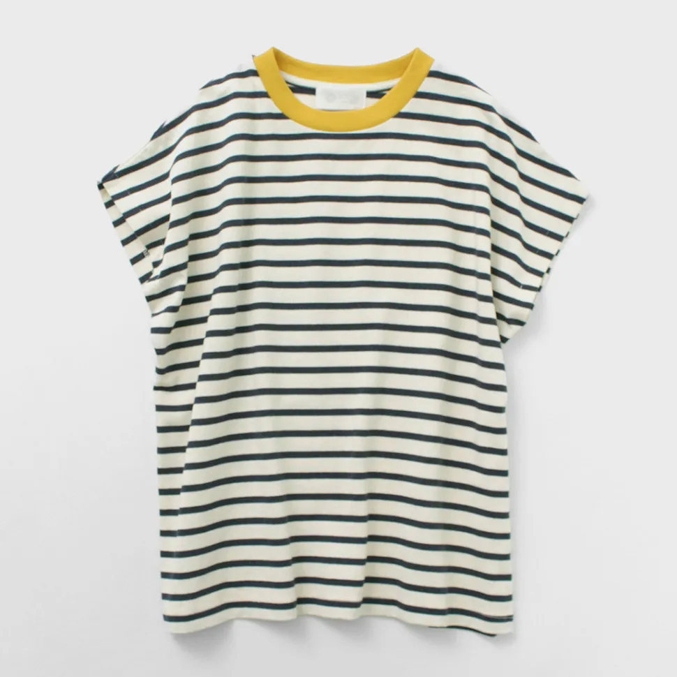 SOGLIA / Open End French Sleeve T-Shirt Striped