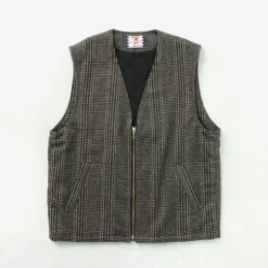 SON OF THE CHEESE / Check Wool Vest