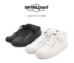SPRING COURT / B2 Mid Cut Leather Sneakers