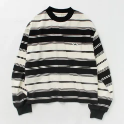 THE FOX / Fox Striped Crew Neck Long Sleeve T-Shirt