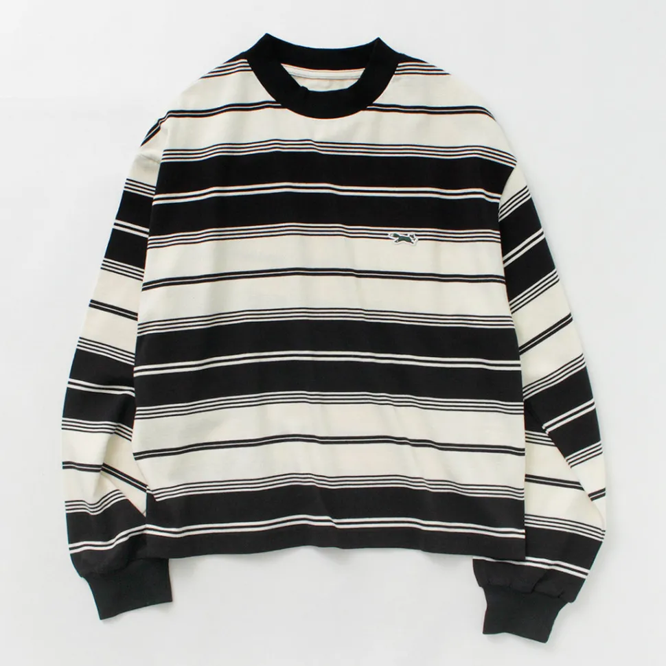 THE FOX / Fox Striped Crew Neck Long Sleeve T-Shirt
