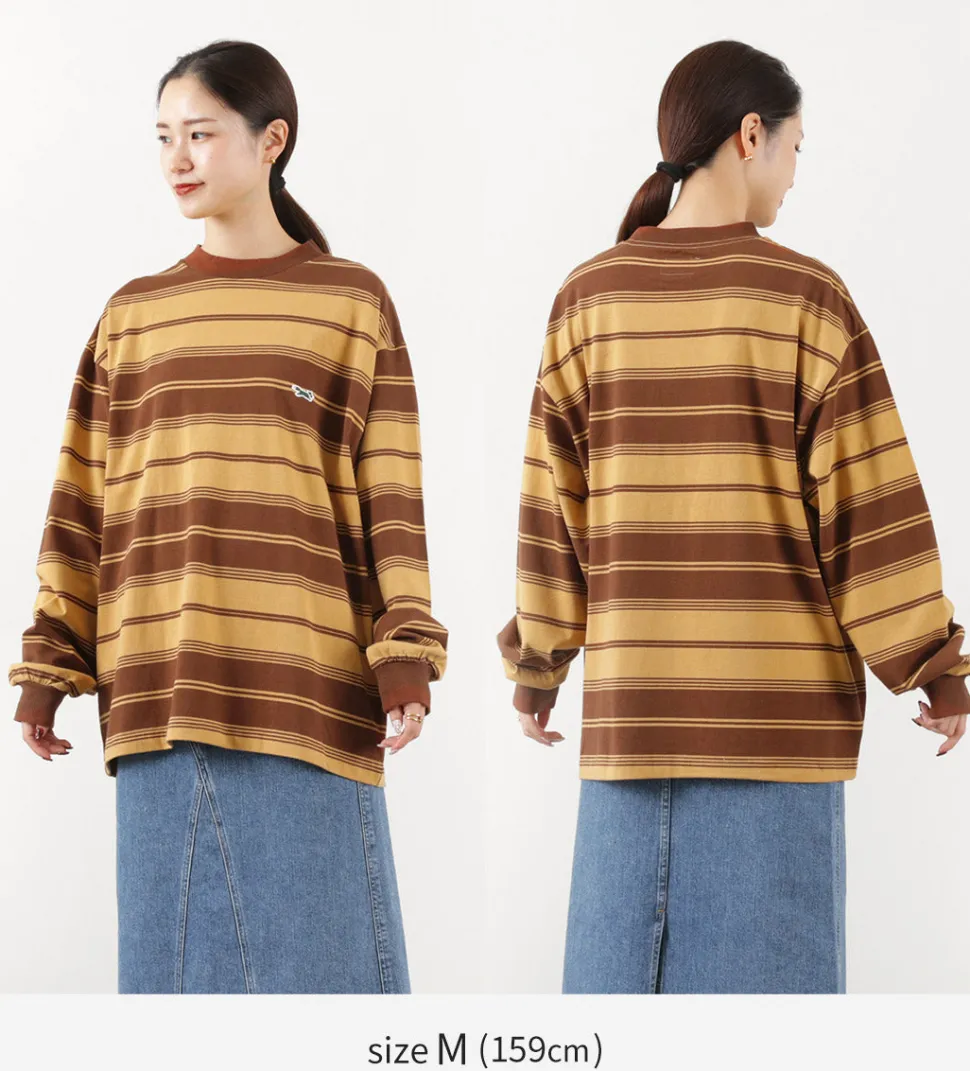 THE FOX / Fox Striped Crew Neck Long Sleeve T-Shirt