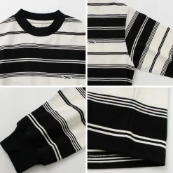 THE FOX / Fox Striped Crew Neck Long Sleeve T-Shirt