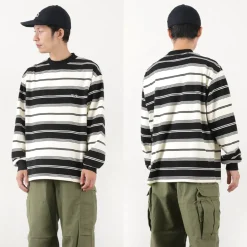 THE FOX / Fox Striped Crew Neck Long Sleeve T-Shirt
