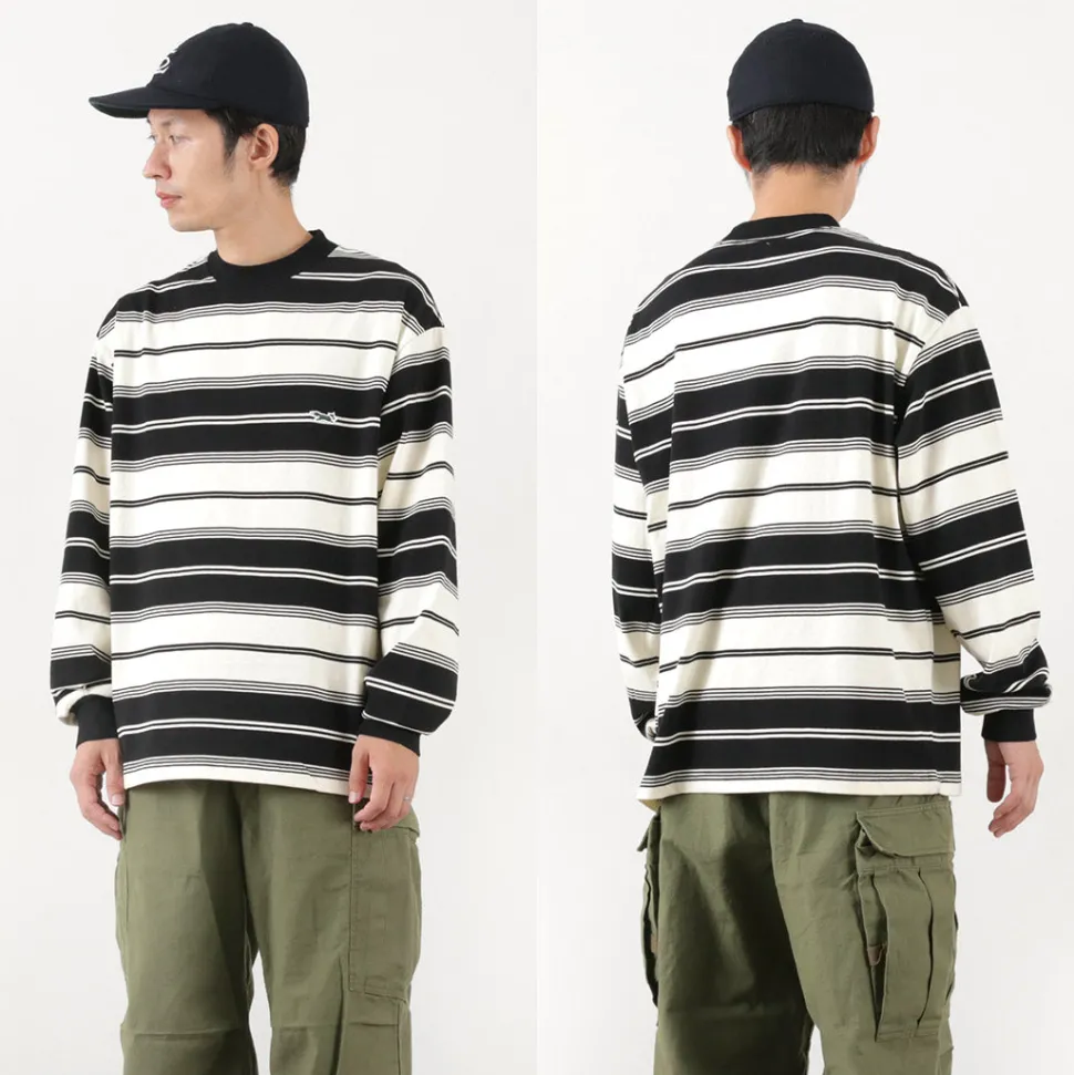 THE FOX / Fox Striped Crew Neck Long Sleeve T-Shirt