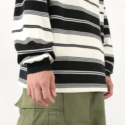 THE FOX / Fox Striped Crew Neck Long Sleeve T-Shirt
