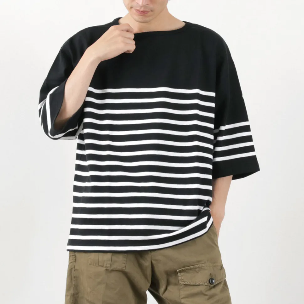 TIEASY / HDCS Big Katanuki Boat Neck T-Shirt